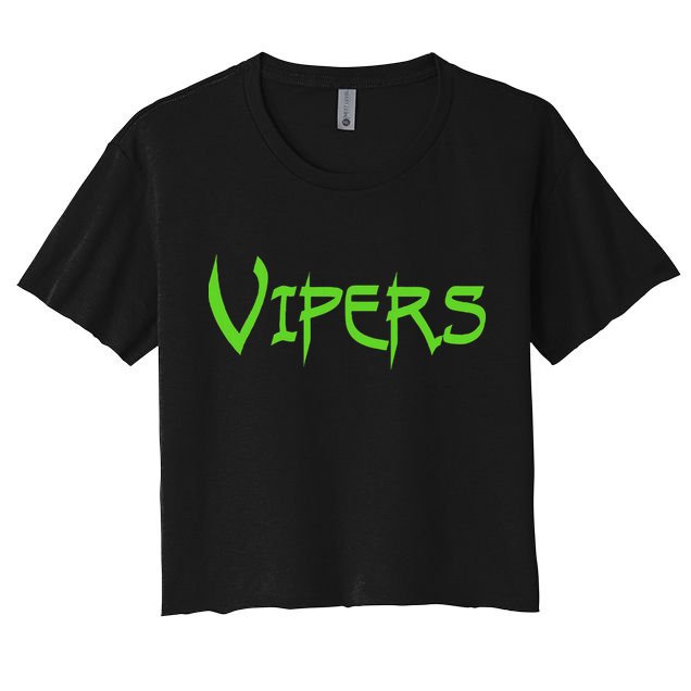 Go Vipers Football Baseball Basketball Cheer Team Fan Spirit Women's Crop Top Tee