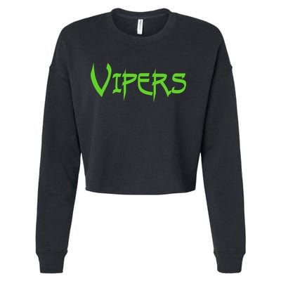 Go Vipers Football Baseball Basketball Cheer Team Fan Spirit Cropped Pullover Crew