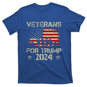 Grandpa Veterans For Trump 2024 American Flag T-Shirt