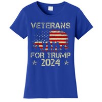 Grandpa Veterans For Trump 2024 American Flag Women's T-Shirt