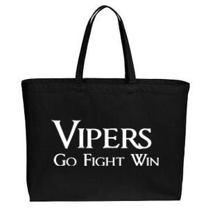 Go Vipers Football Baseball Basketball Cheer Sports Spirit Funny Gift Cotton Canvas Jumbo Tote