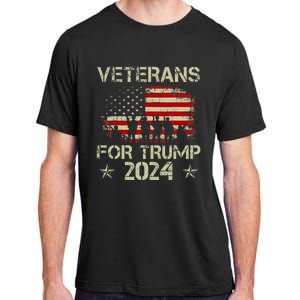 Grandpa Veterans For Trump 2024 American Flag Adult ChromaSoft Performance T-Shirt