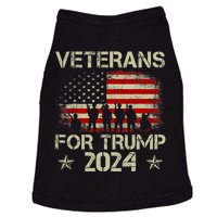 Grandpa Veterans For Trump 2024 American Flag 4th Of July Doggie Tank