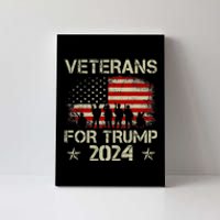 Grandpa Veterans For Trump 2024 American Flag 4th Of July Canvas