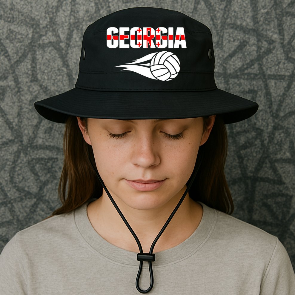 Georgia Volleyball Fans Jersey Gift Georgian Flag Sport Lovers Gift Bucket Hat