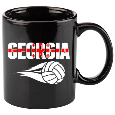 Georgia Volleyball Fans Jersey Gift Georgian Flag Sport Lovers Gift 11oz C Handle Ceramic Mug