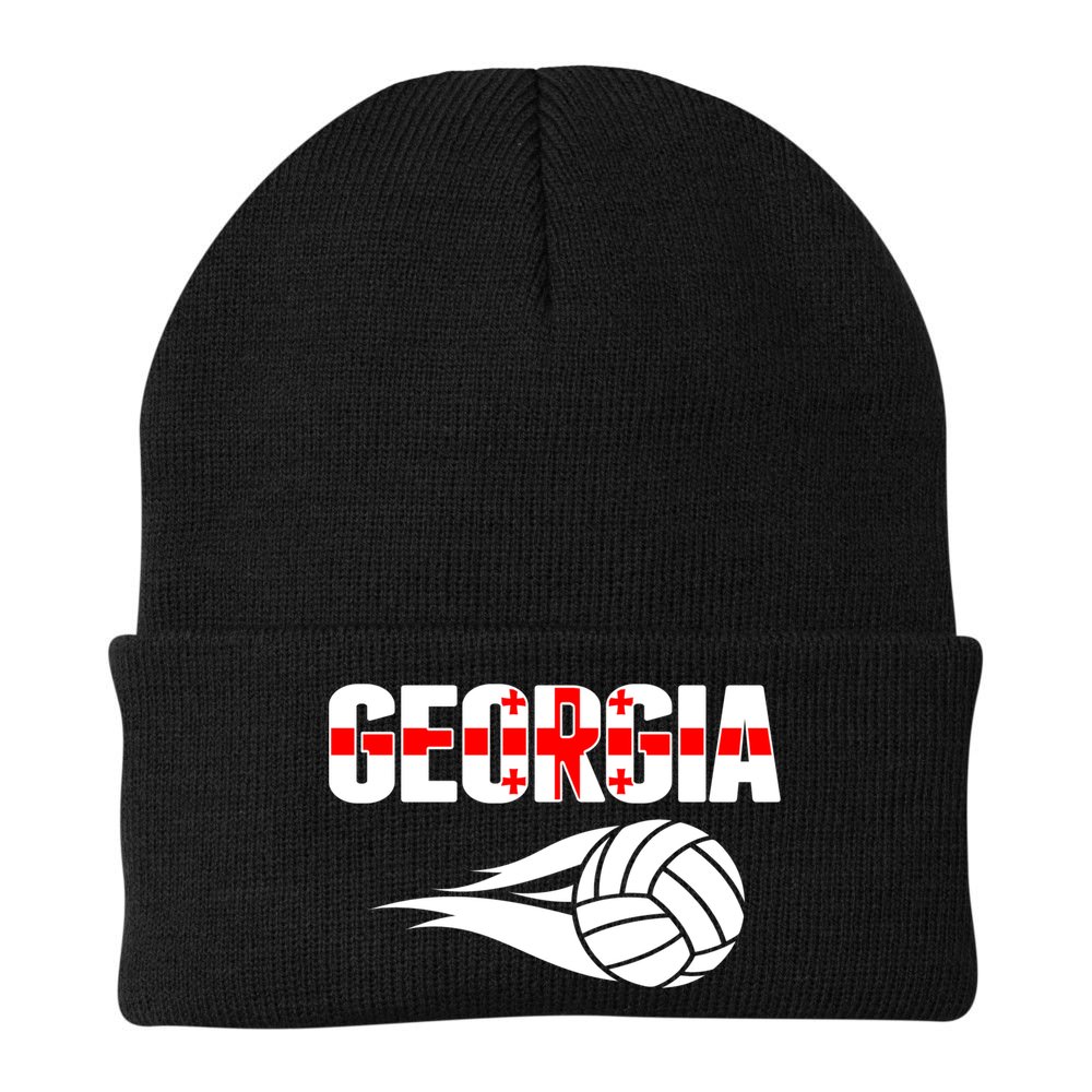 Georgia Volleyball Fans Jersey Gift Georgian Flag Sport Lovers Gift Beanie