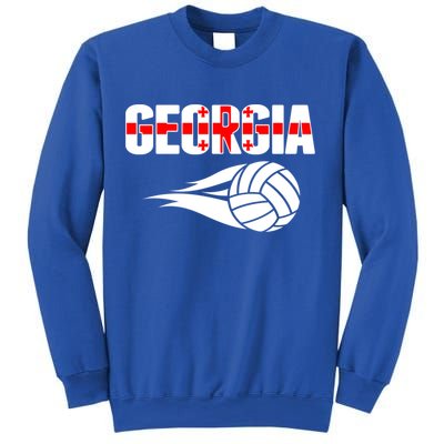 Georgia Volleyball Fans Jersey Gift Georgian Flag Sport Lovers Gift Sweatshirt