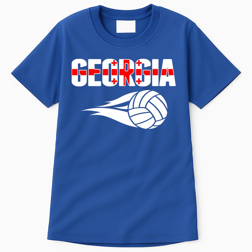 Georgia Volleyball Fans Jersey Gift Georgian Flag Sport Lovers Gift Tall T-Shirt