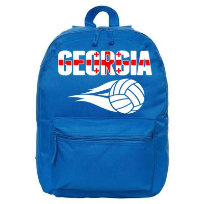 Georgia Volleyball Fans Jersey Gift Georgian Flag Sport Lovers Gift 16 in Basic Backpack