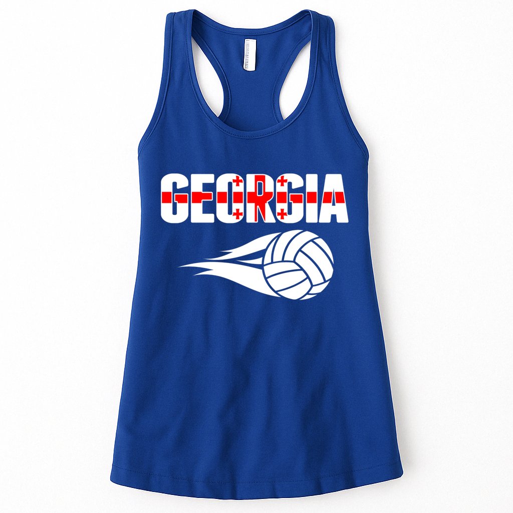Georgia Volleyball Fans Jersey Gift Georgian Flag Sport Lovers Gift Womens Tank Top