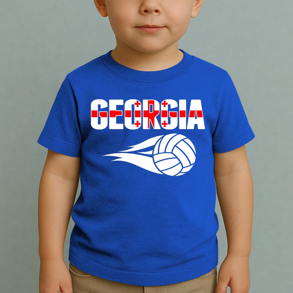 Georgia Volleyball Fans Jersey Gift Georgian Flag Sport Lovers Gift Toddler T-Shirt