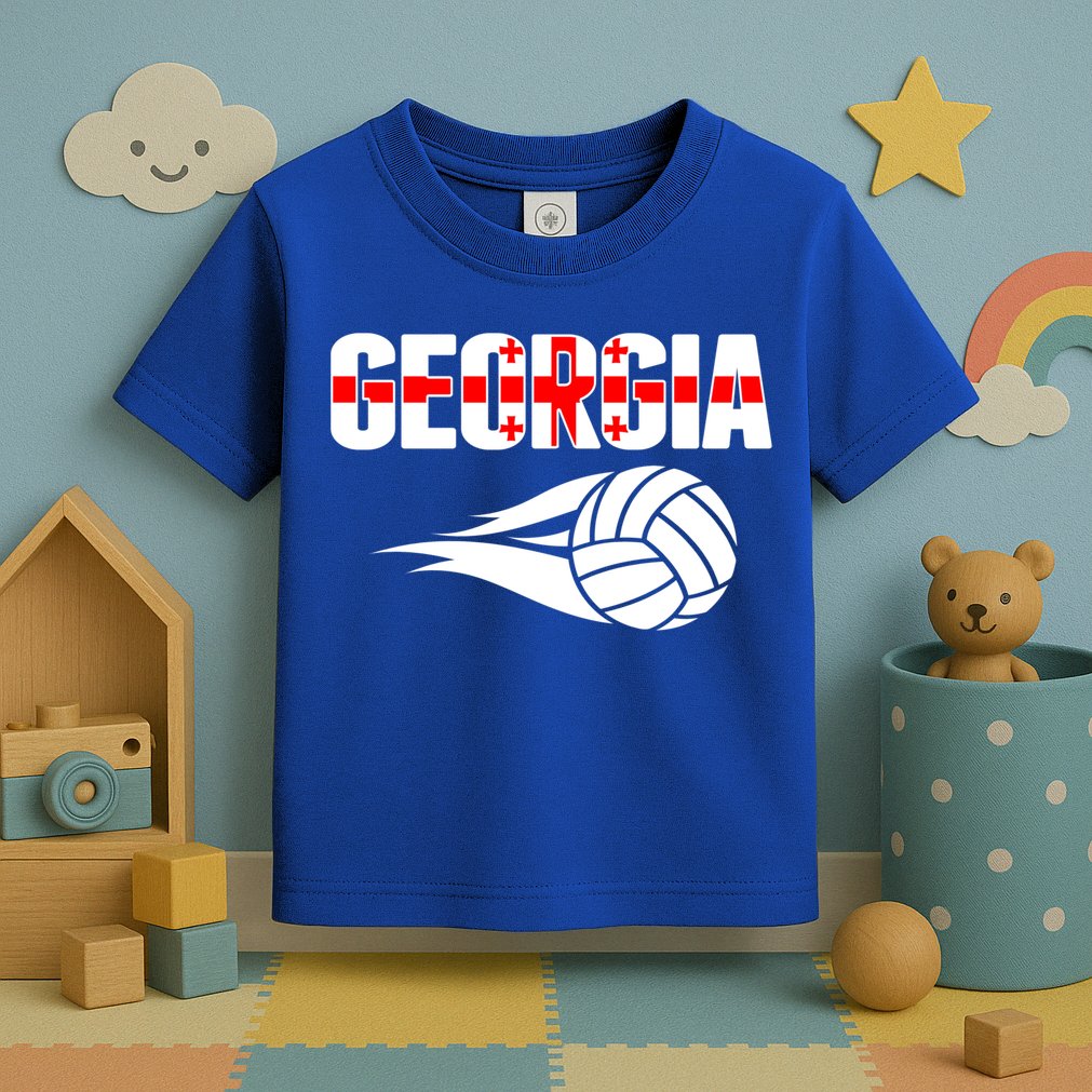 Georgia Volleyball Fans Jersey Gift Georgian Flag Sport Lovers Gift Toddler T-Shirt