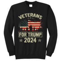 Grandpa Veterans For Trump 2024 American Flag 4th Of July Sweatshirt