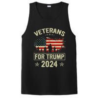 Grandpa Veterans For Trump 2024 American Flag 4th Of July PosiCharge Competitor Tank