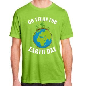 Go Vegan For Earth Day Vegan Day Veggie Vegetable Vegetarian Gift Adult ChromaSoft Performance T-Shirt