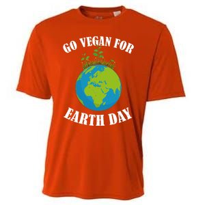 Go Vegan For Earth Day Vegan Day Veggie Vegetable Vegetarian Gift Cooling Performance Crew T-Shirt