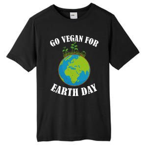 Go Vegan For Earth Day Vegan Day Veggie Vegetable Vegetarian Gift Tall Fusion ChromaSoft Performance T-Shirt