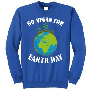 Go Vegan For Earth Day Vegan Day Veggie Vegetable Vegetarian Gift Sweatshirt