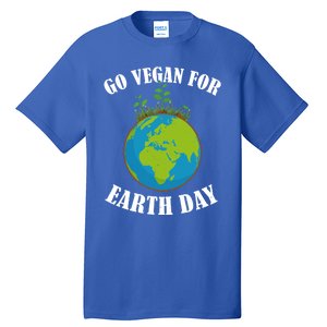 Go Vegan For Earth Day Vegan Day Veggie Vegetable Vegetarian Gift Tall T-Shirt