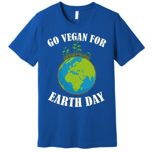 Go Vegan For Earth Day Vegan Day Veggie Vegetable Vegetarian Gift Premium T-Shirt