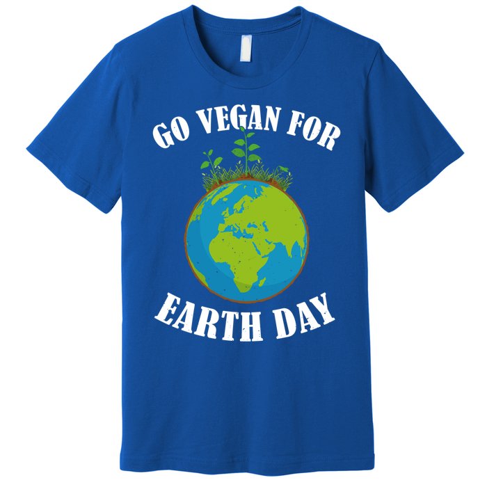 Go Vegan For Earth Day Vegan Day Veggie Vegetable Vegetarian Gift Premium T-Shirt