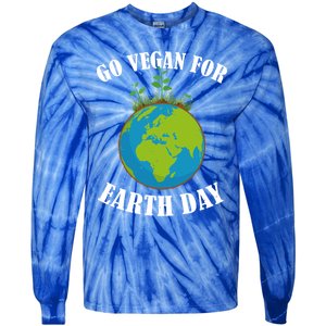 Go Vegan For Earth Day Vegan Day Veggie Vegetable Vegetarian Gift Tie-Dye Long Sleeve Shirt