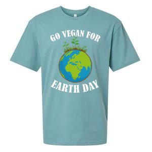 Go Vegan For Earth Day Vegan Day Veggie Vegetable Vegetarian Gift Sueded Cloud Jersey T-Shirt