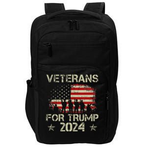 Grandpa Veterans For Trump 2024 American Flag Impact Tech Backpack