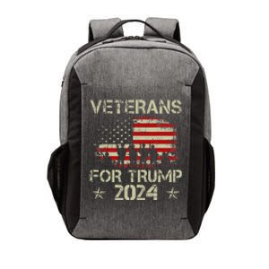 Grandpa Veterans For Trump 2024 American Flag Vector Backpack