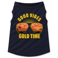 Good Vibes Gold Time Tropical Beach Doggie Tank