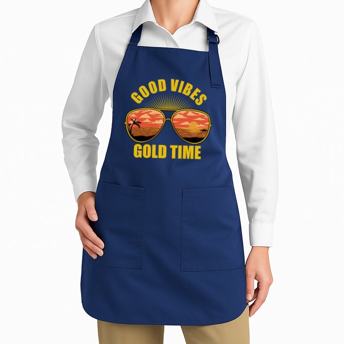 Good Vibes Gold Time Tropical Beach Apron
