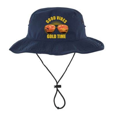 Good Vibes Gold Time Tropical Beach Bucket Hat