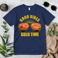Good Vibes Gold Time Tropical Beach Premium T-Shirt