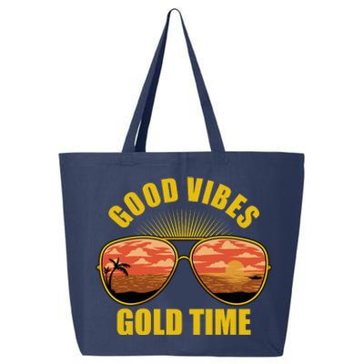 Good Vibes Gold Time Tropical Beach 25L Jumbo Tote