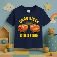 Good Vibes Gold Time Tropical Beach Toddler T-Shirt