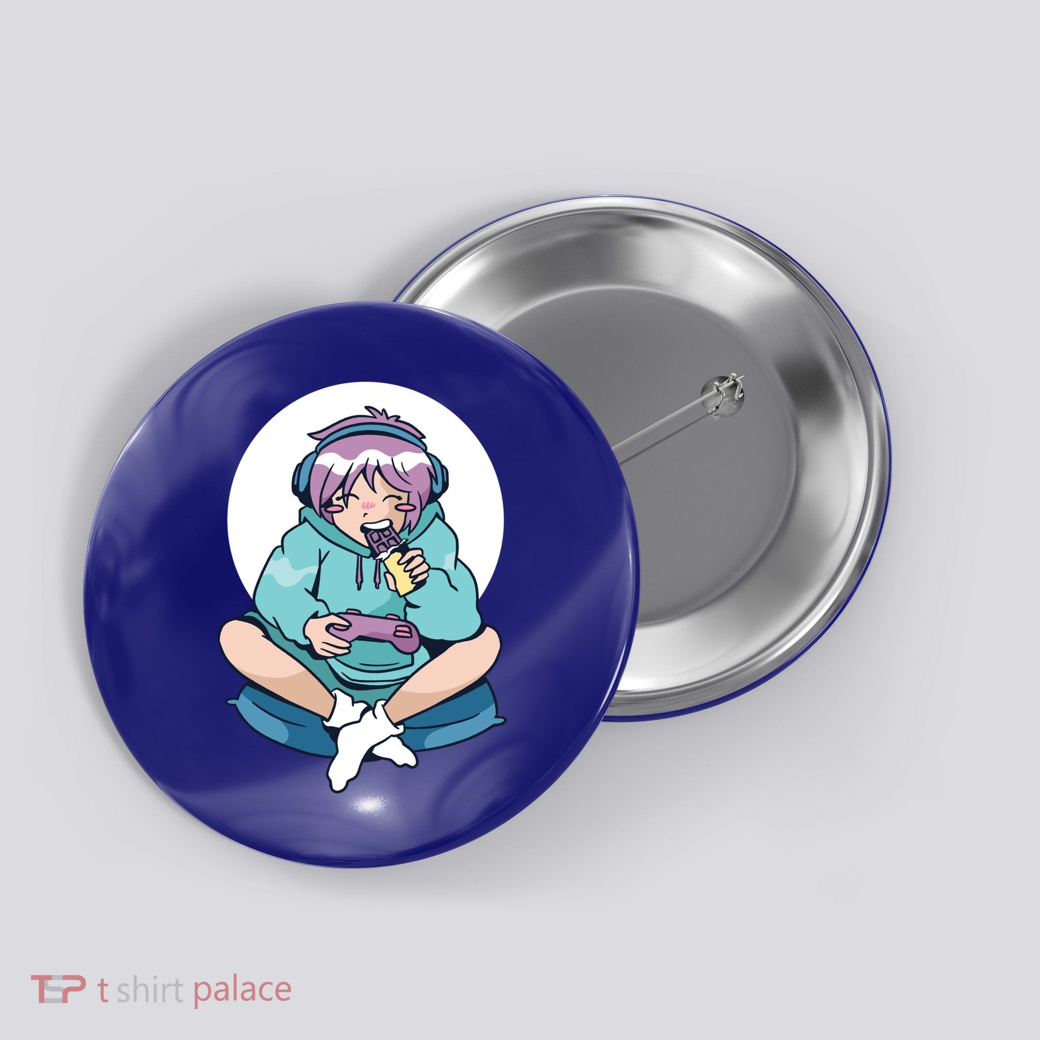 Girl Video Games Anime Chocolate Gift Button