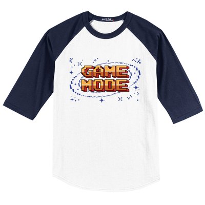 Gamer Video Game Mode On Funny Gaming Gift Baseball Sleeve Shirt