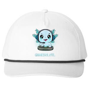 Gamesolotl Video Gamer Axolotl Fish Playing Gamer Anime Boys Snapback Five-Panel Rope Hat