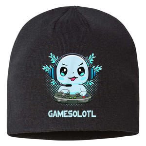 Gamesolotl Video Gamer Axolotl Fish Playing Gamer Anime Boys Sustainable Beanie