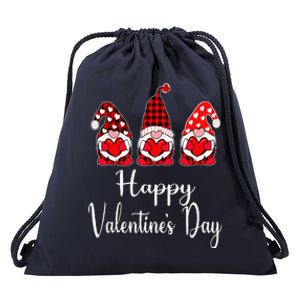 Gnome Valentine Gnomes Hearts Happy Valentines Day Drawstring Bag