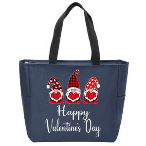 Gnome Valentine Gnomes Hearts Happy Valentines Day Zip Tote Bag