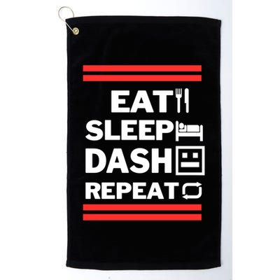Geometry Video Gamer Lover Eat Sleep Dash Repeat Video Game Gift Golf Towel