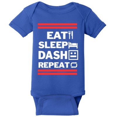 Geometry Video Gamer Lover Eat Sleep Dash Repeat Video Game Gift Baby Bodysuit