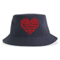 Gamer Video Games Heart Valentines Day Lover Sustainable Bucket Hat