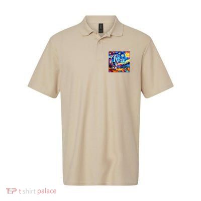 Graphic Van Gogh Starry Night Space Lovers Astronaut Lover Gift Softstyle Adult Sport Polo