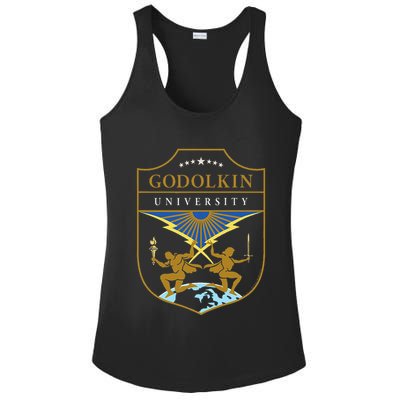Gen V Godolkin University Crest Ladies PosiCharge Competitor Racerback Tank