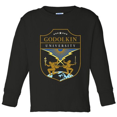 Gen V Godolkin University Crest Toddler Long Sleeve Shirt