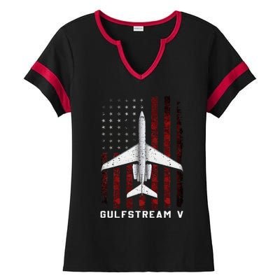 Gulfstream V G5 Jet G5 Plane Gulfstream 5 Gulfstream Gv Ladies Halftime Notch Neck Tee