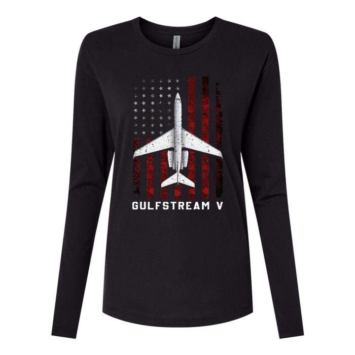 Gulfstream V G5 Jet G5 Plane Gulfstream 5 Gulfstream Gv Womens Cotton Relaxed Long Sleeve T-Shirt